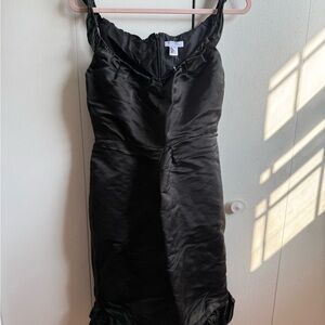 Vera Wang Black Satin Gown